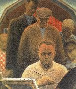 Grant Wood Return From Bohemia oil